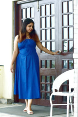 Blue Slit Dress