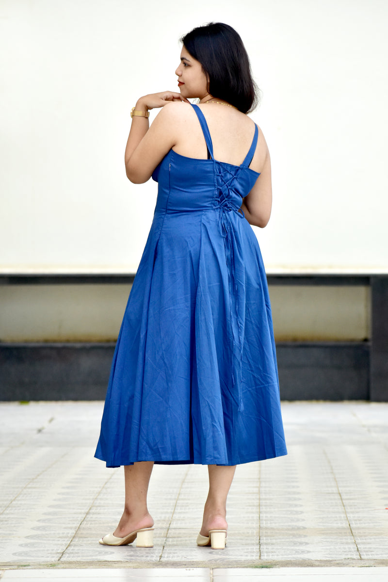 Blue Slit Dress