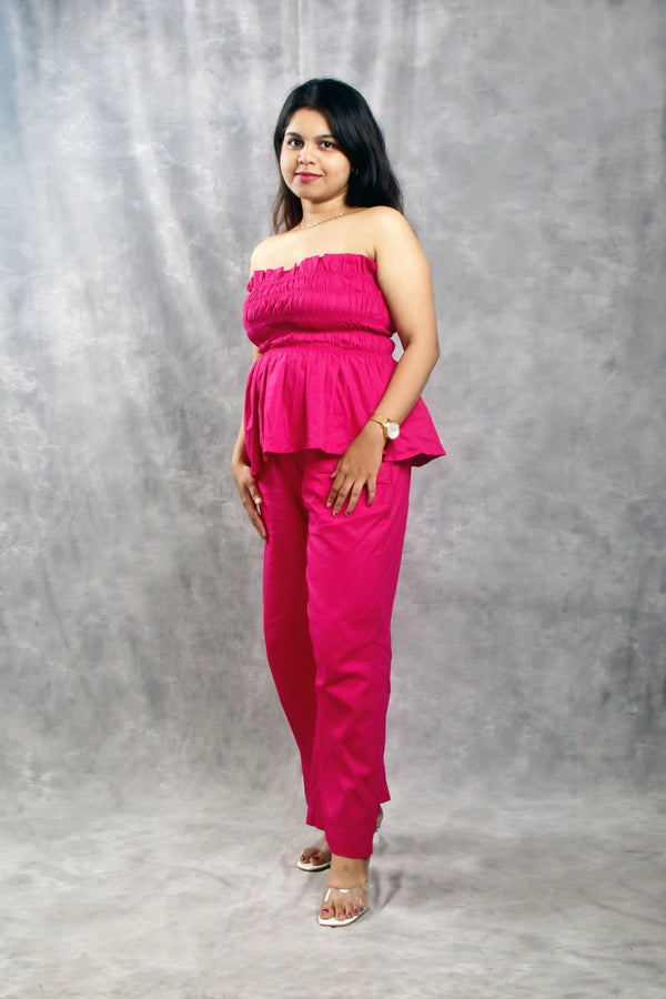 Hot Pink Pure Cotton Co-Ord Set